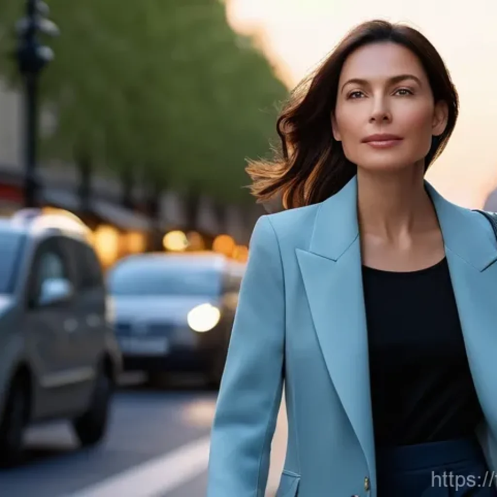 안티폴루션 스킨케어 제품 트렌드 - **Urban Shield: Radiant Skin in the City**
    A sophisticated, diverse woman in her late 30s, with ...