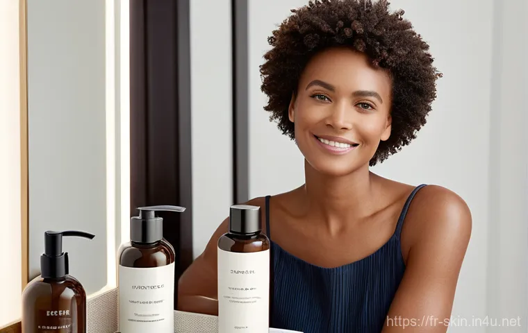 크림 타입과 젤 타입 클렌저 비교 - **Prompt for a Refreshing Gel Cleanser:**
    "A vibrant, dynamic shot of a woman in her early 30s, ...